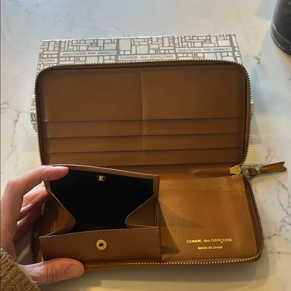 Comme des Garçons Textured Tan Wallet